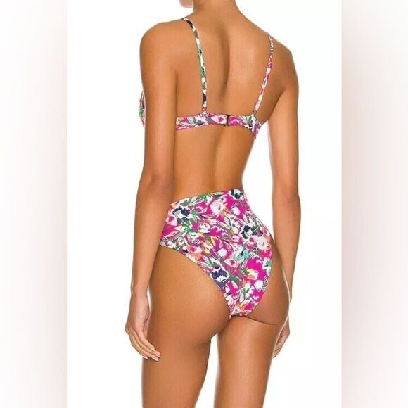 MAAJI NWT MIMI TRIKINI REVERSIBLE ONE PIECE IN ZINNIA SIZE SMALL - Picture 6 of 11